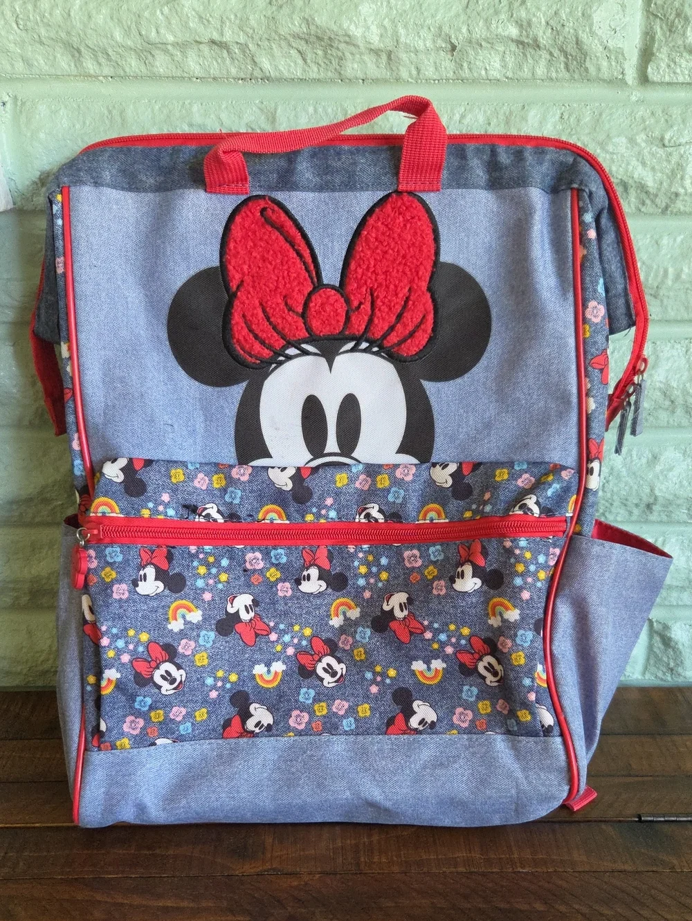 Disney Minnie Mouse Backpack  Red And Blue